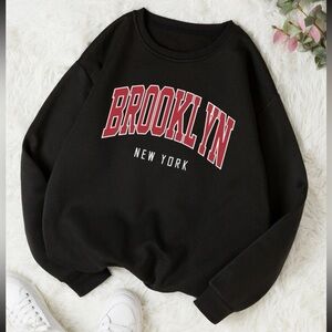 SHEIN qutie letter graphic thermal lined sweatshirt